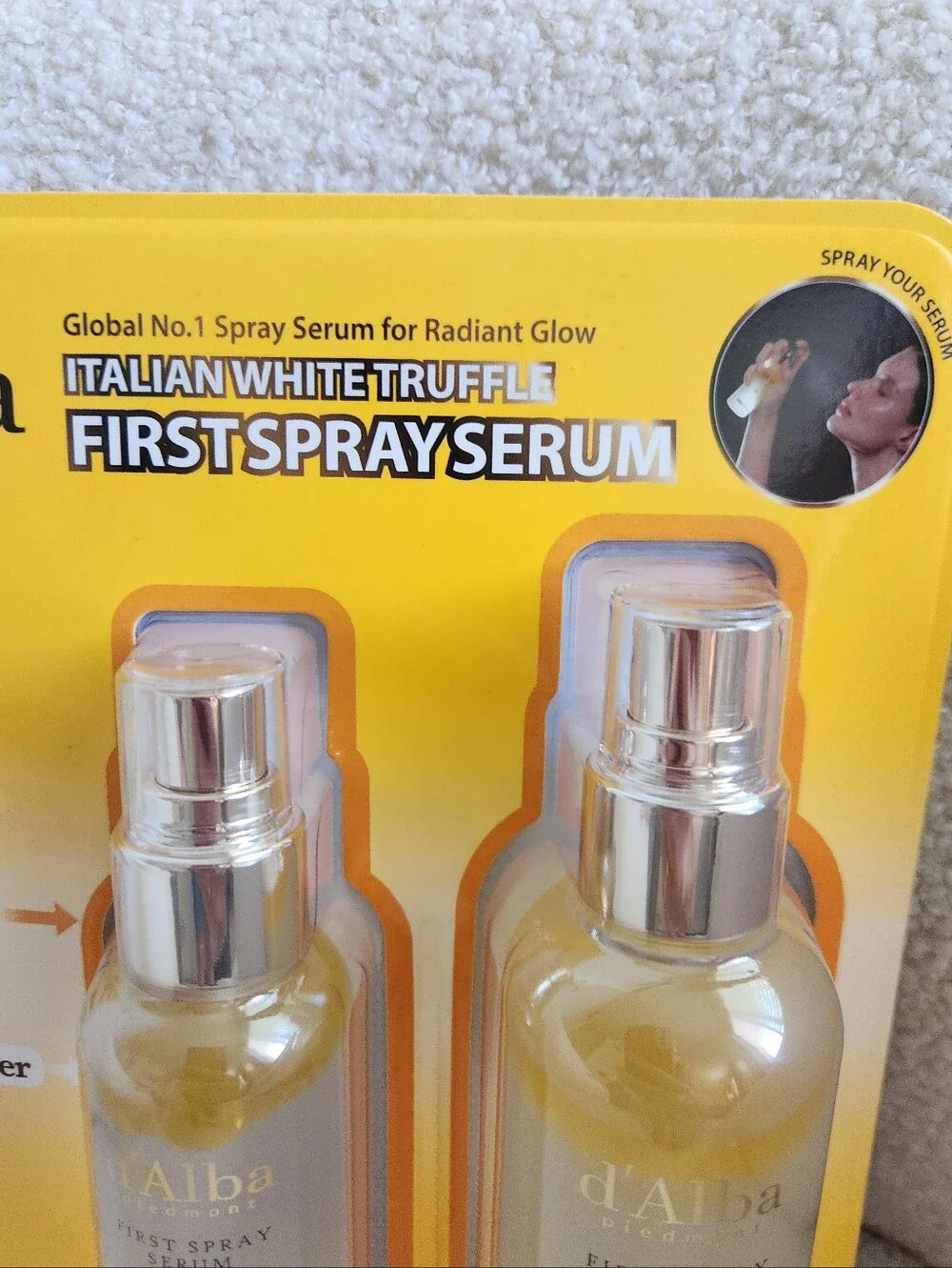 D'ALBA PIEDMONT Italian White Truffle First Spray Serum 6.08oz & 3.38oz